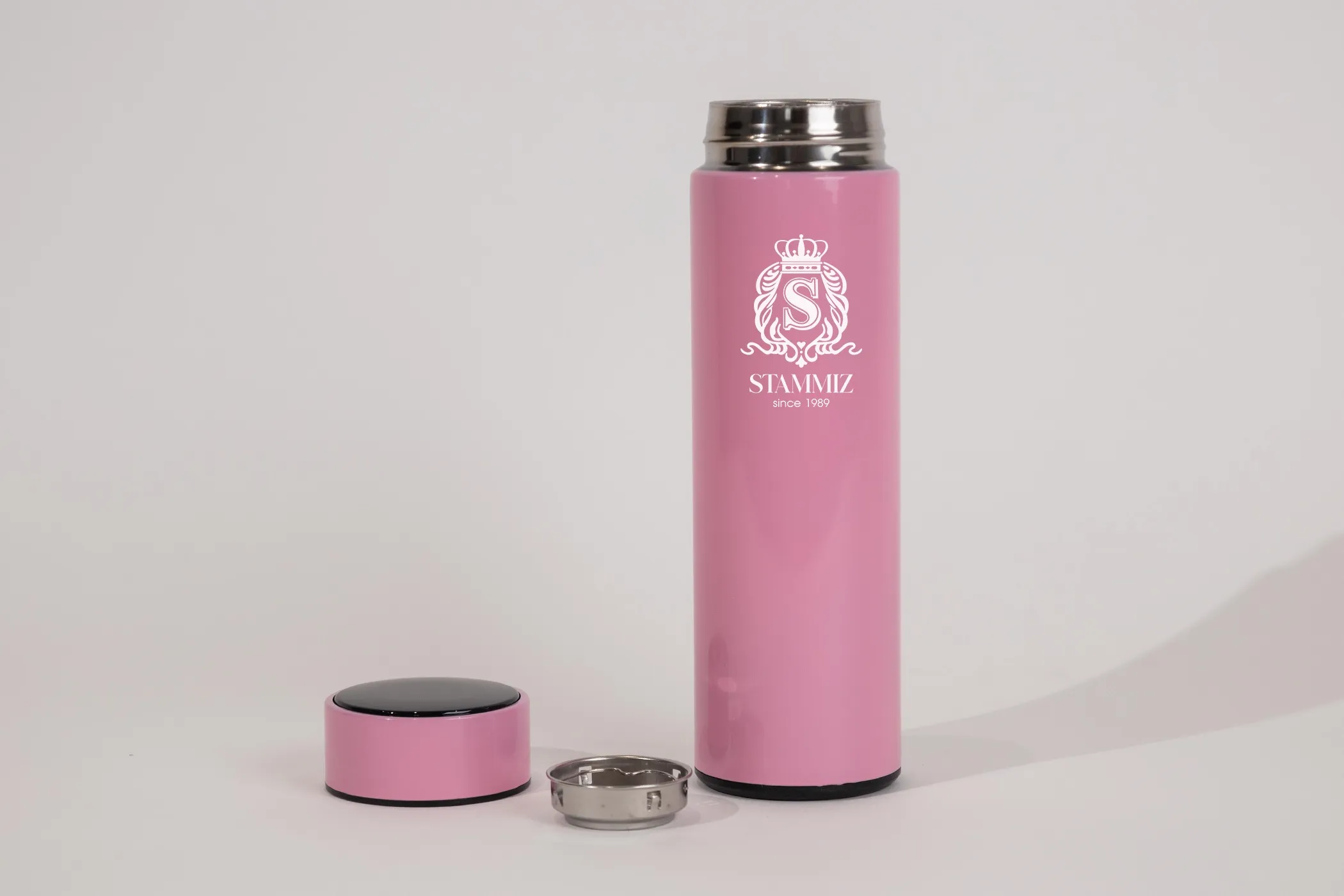 กระบอกน้ำสแตนเลสเก็บอุณภูมิ มี LED แสดงอุณหภูมิ ความจุ 600 มล.