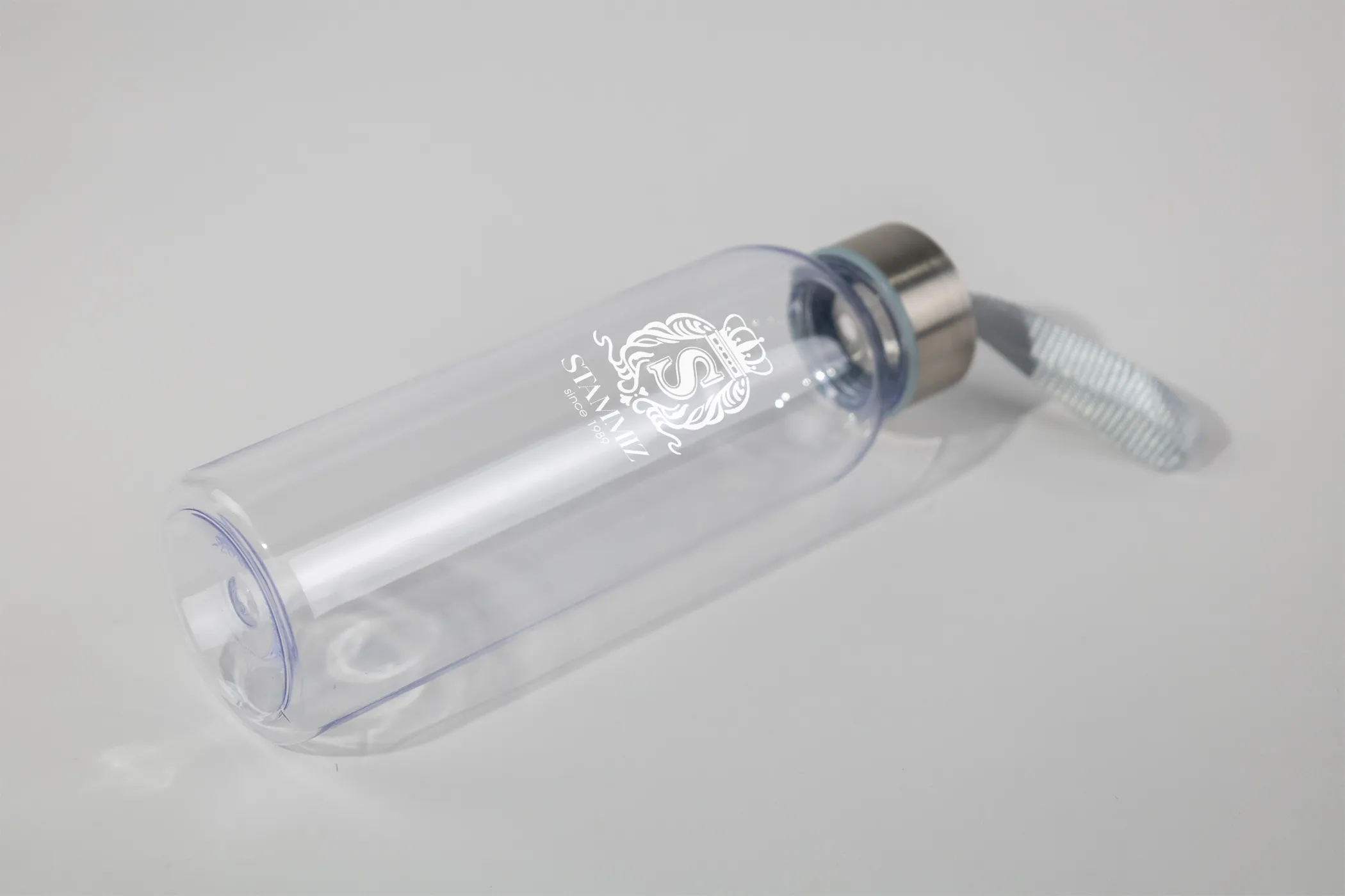 ขวดน้ำพลาสติก ฝาสแตนเลส ความจุ 420 มล.