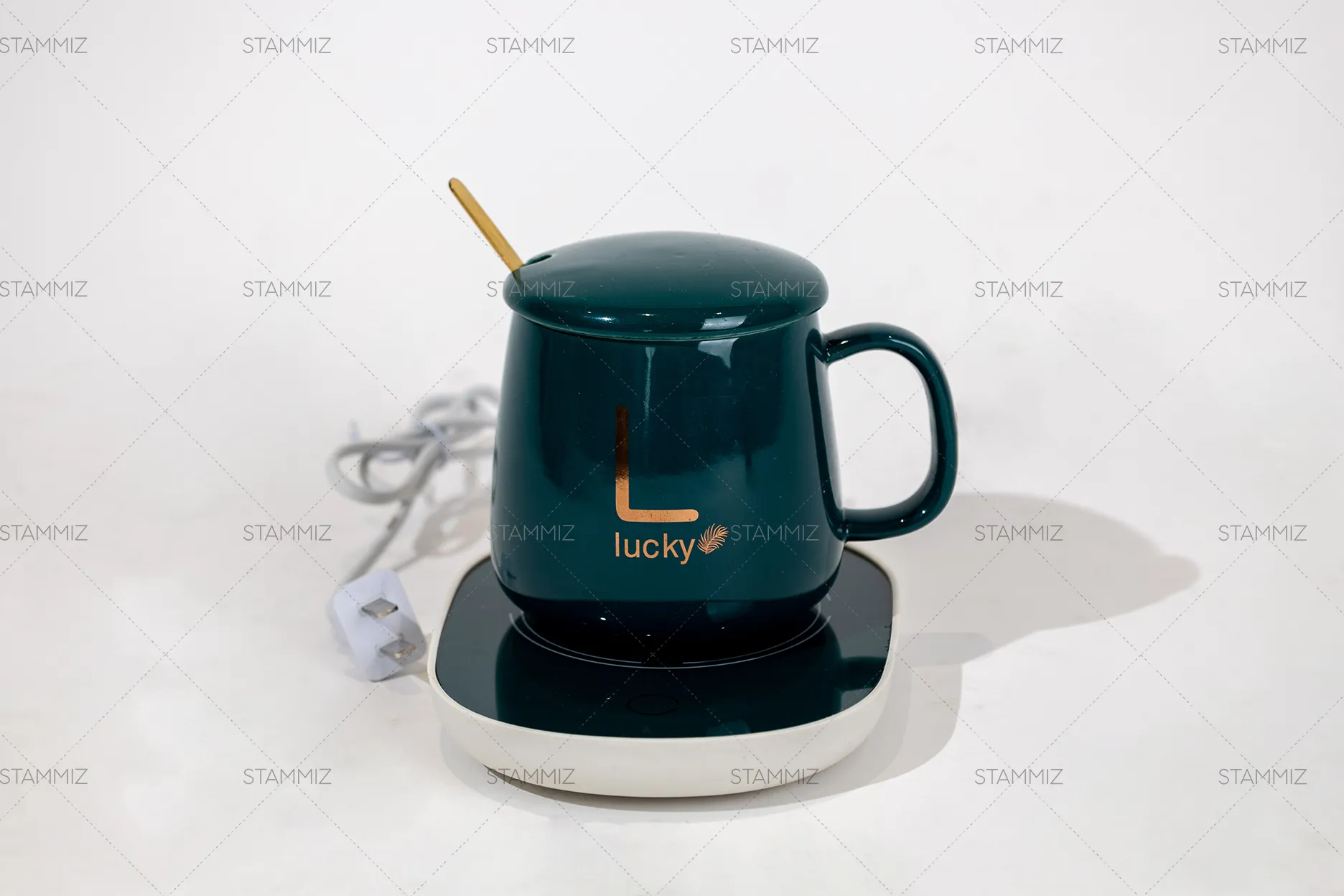 แก้วกาแฟอุ่นร้อนพร้อมช้อนและฝาปิด - Image 5