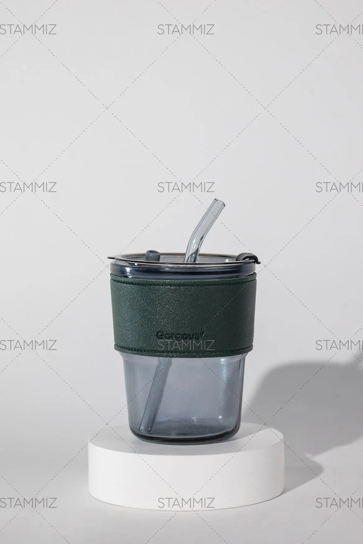 แก้วกาแฟพร้อมปอกหนังกันความร้อนและหลอดแก้ว - Image 3