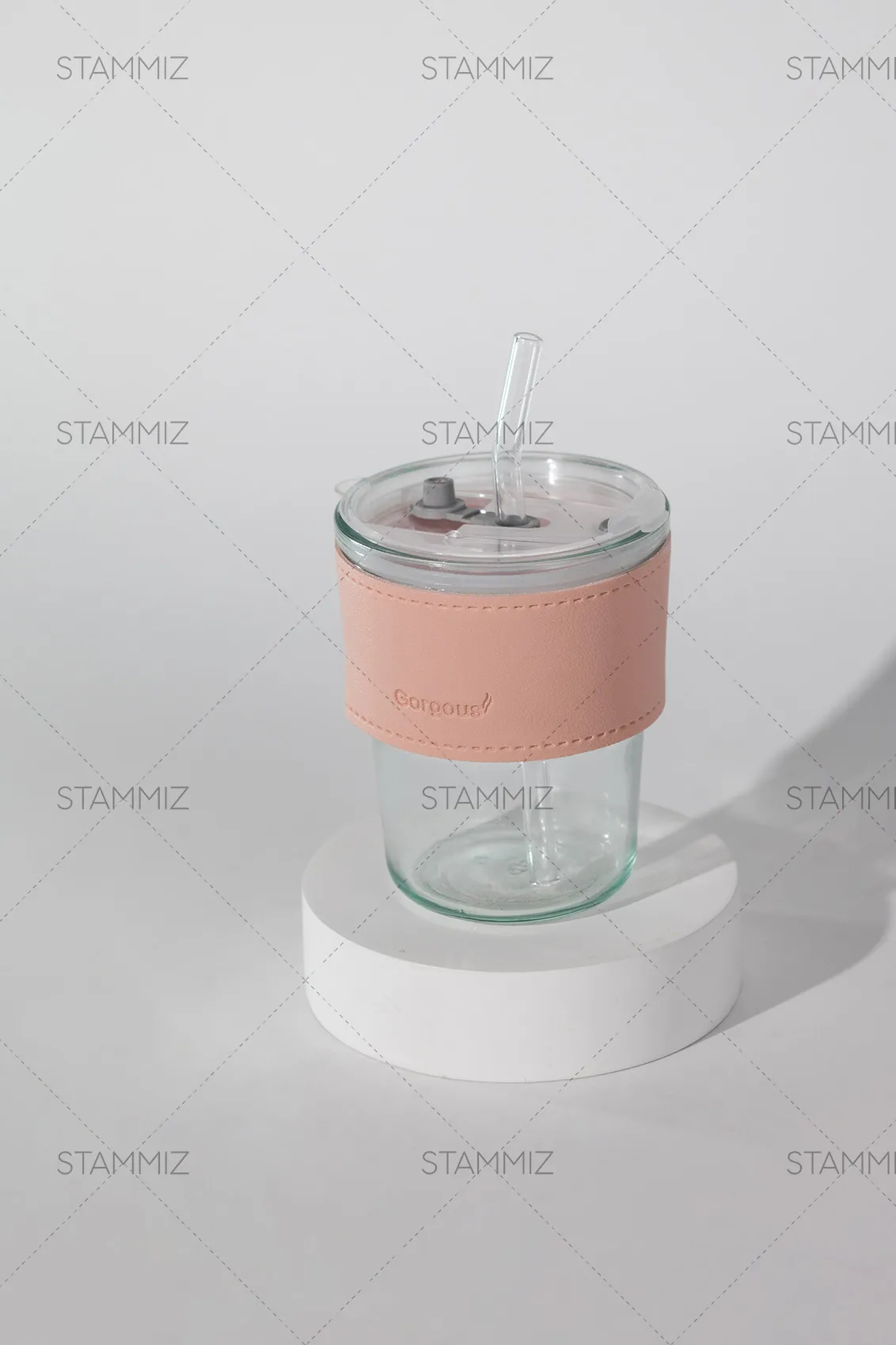 แก้วกาแฟพร้อมปอกหนังกันความร้อนและหลอดแก้ว - Image 9