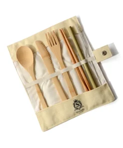 ชุดช้อนส้อมตะเกียบไม้ไผ่